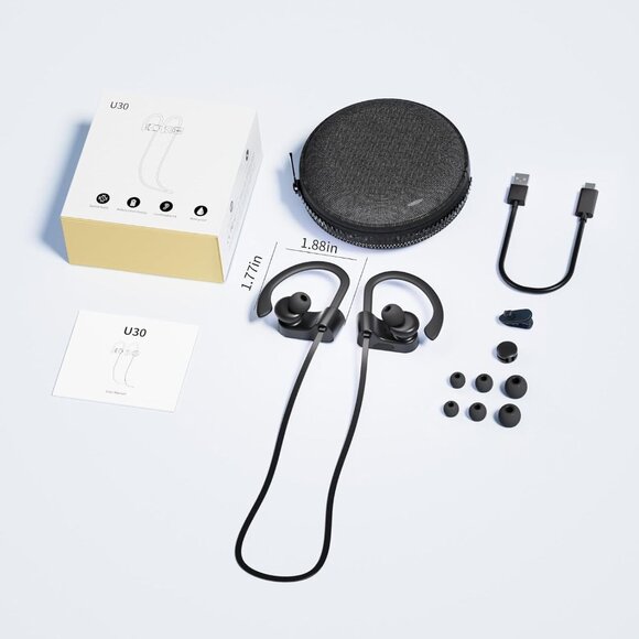Joywise U30 Wireless Bluetooth Headphones Earbuds IPX7 Waterproof 16H Playtime - Picture 8 of 9